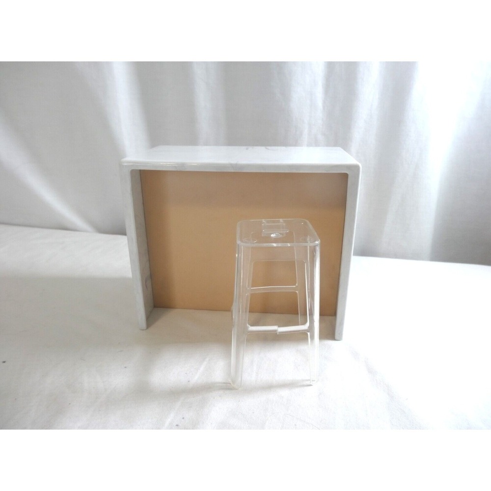 Rainbow High Doll House Kitchen Island Counter Top &‎ Bar Stool Breakfast Nook